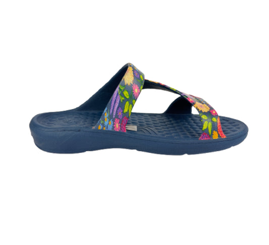 Joybees Everyday Sandal Navy Floral