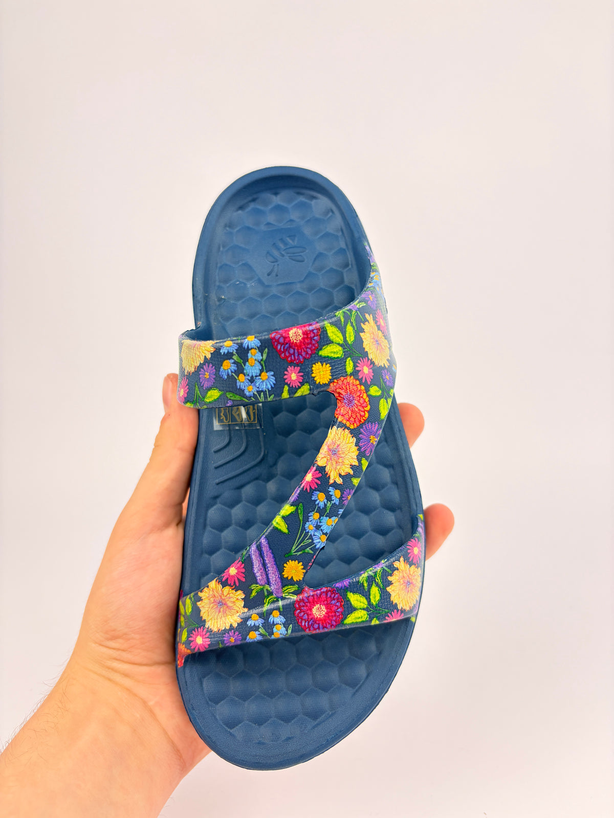 Joybees Everyday Sandal Navy Floral